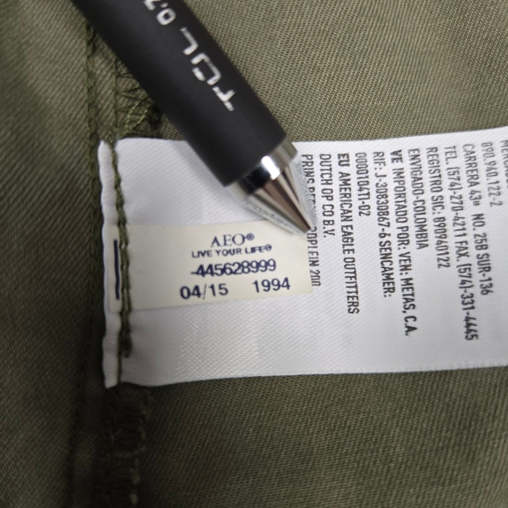 American‎ Eagle Outfitters Olive Green Utility Anorak Jacket Hooded Zip Pockets - Picture 11 of 13